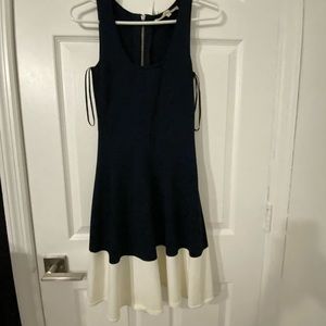 Navy and white dress
